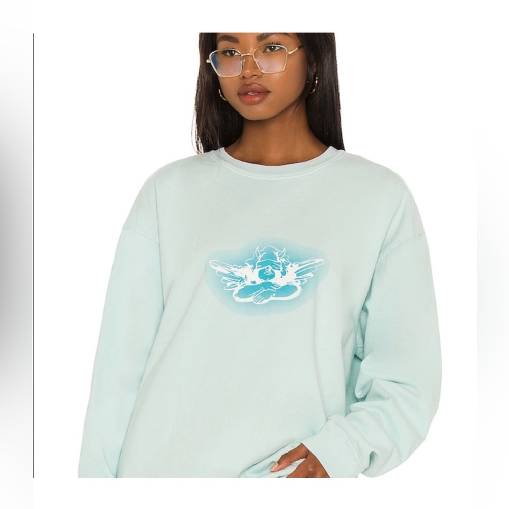 Boys Lie - Send Feet Pics Sweatshirt Crewneck - Light Blue - One Size